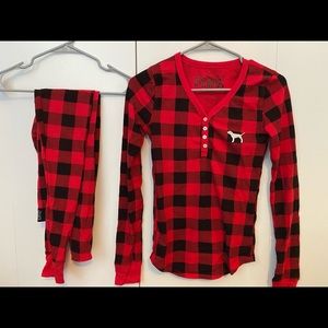 VS PINK flannel pajama set